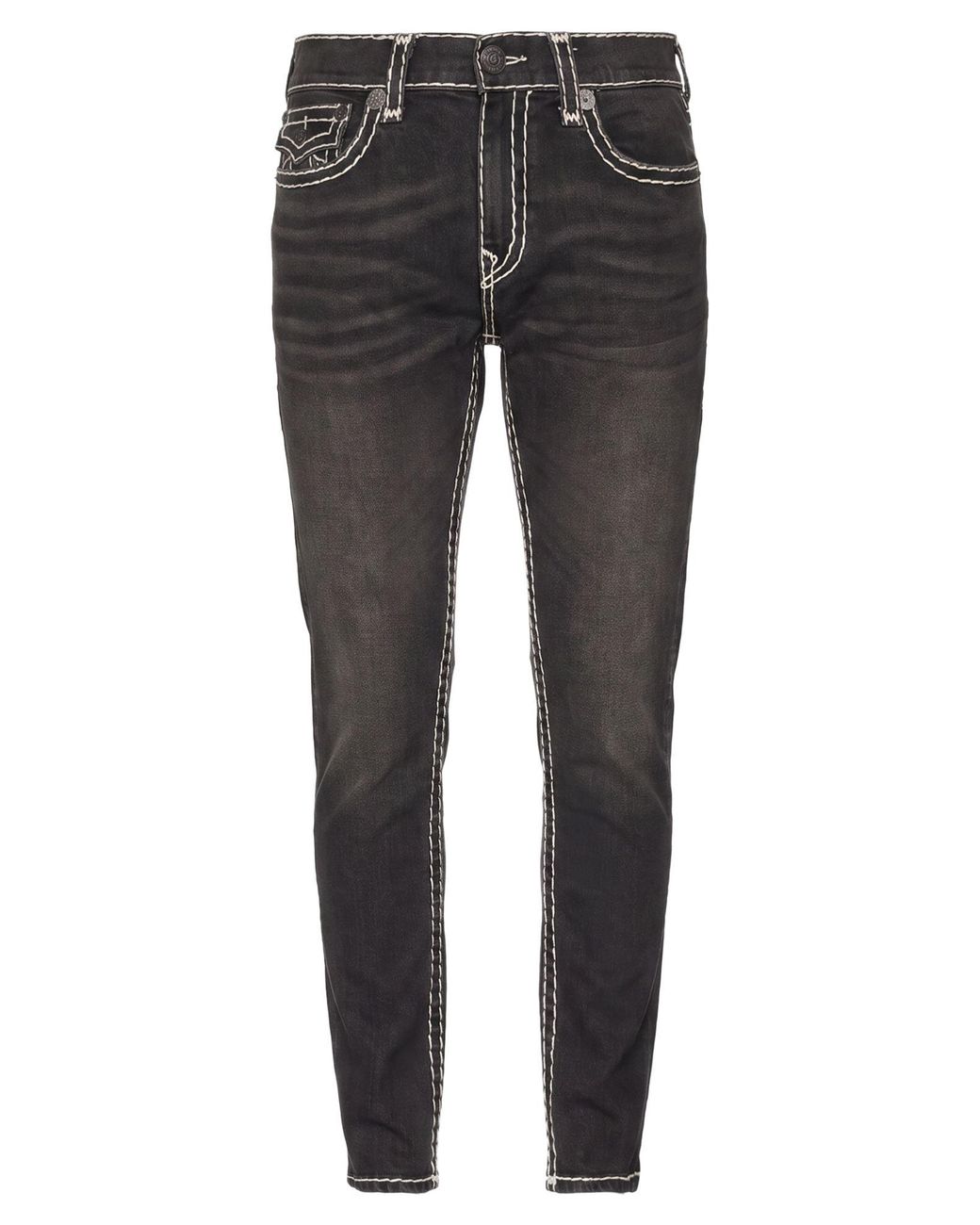 True Religion Gray Jeans Cotton, Polyester, Viscose, Elastane for men
