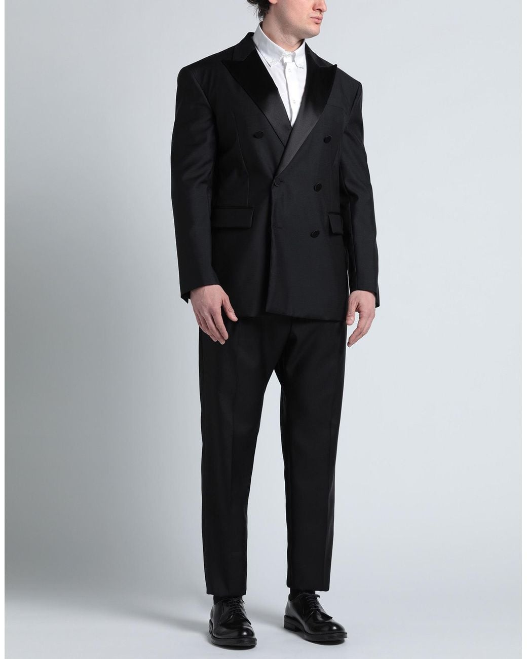 DSquared² Black Suit Virgin Wool, Silk for men