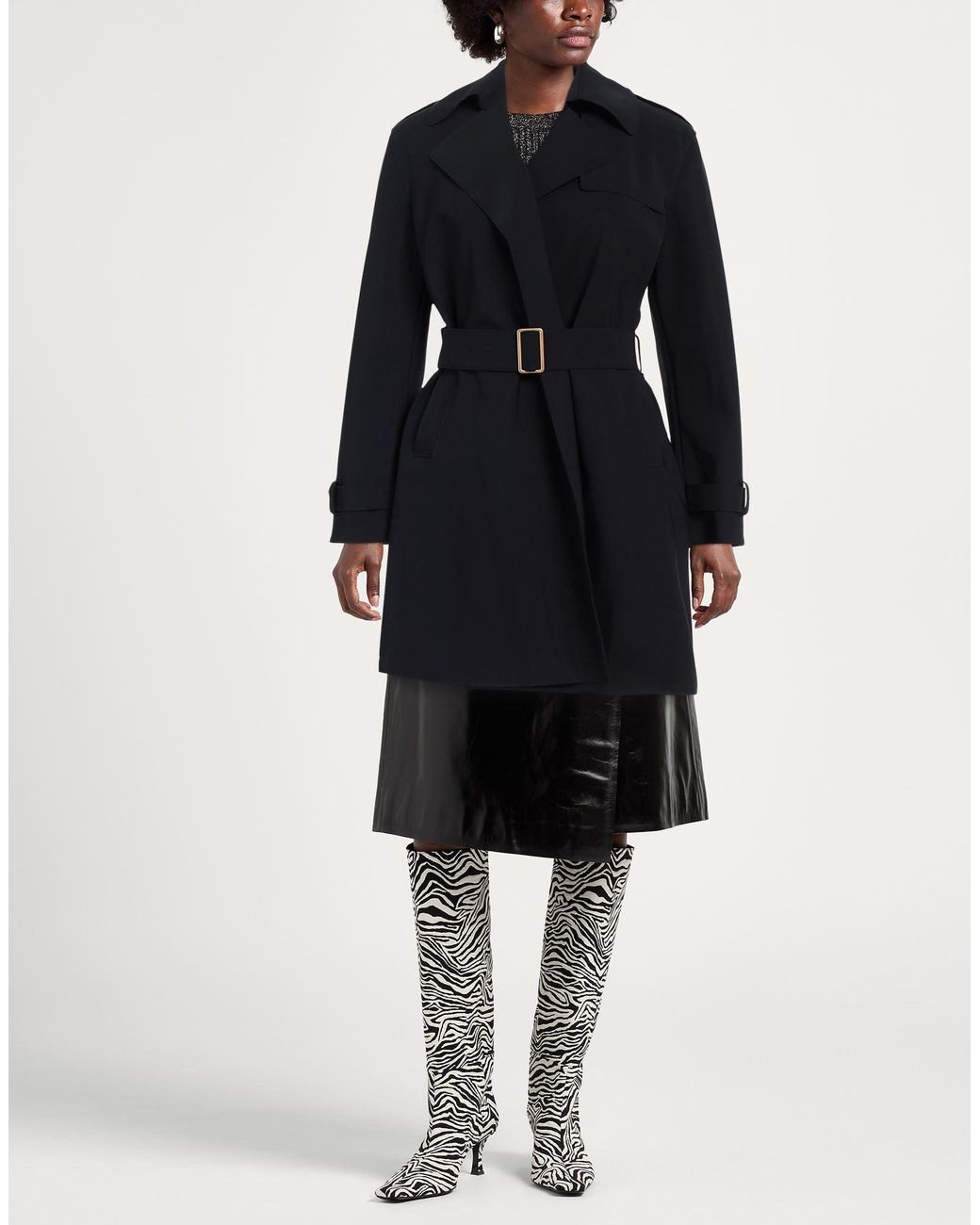 Harris Wharf London Blue Overcoat & Trench Coat Polyamide, Elastane