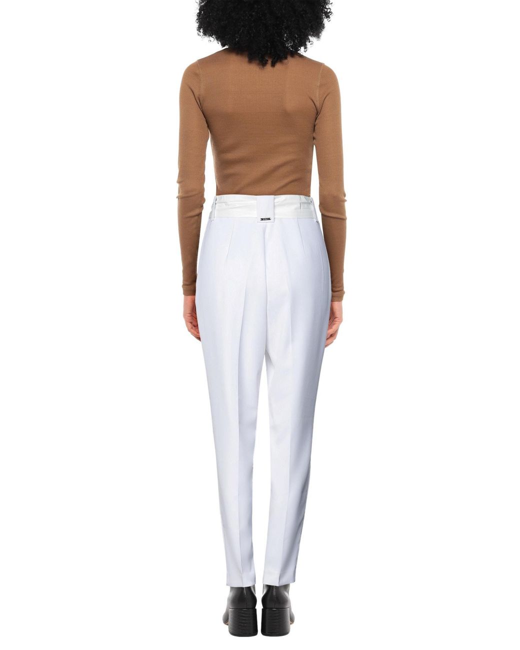 Guess Synthetic Trouser in White - Lyst