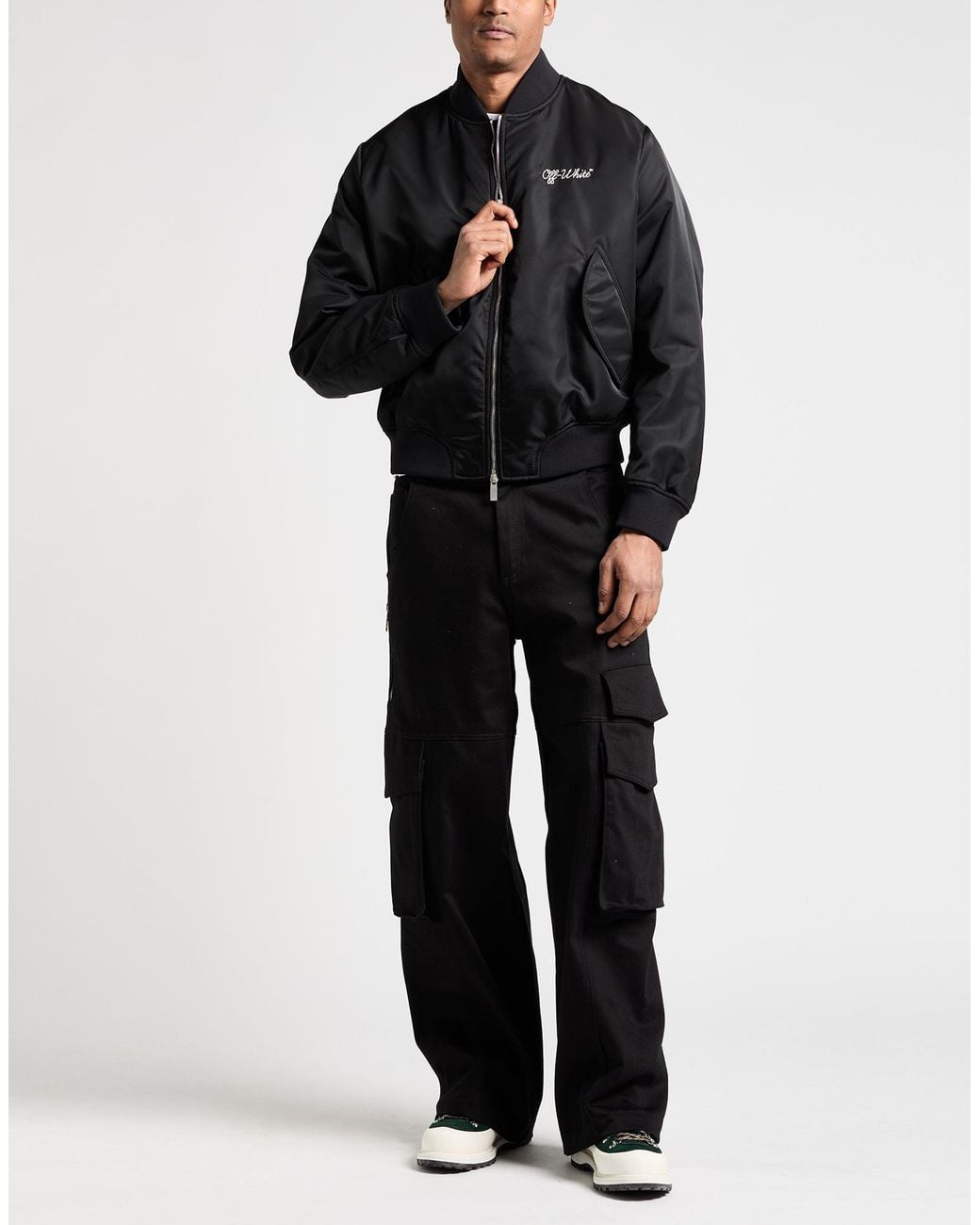 Off-White c/o Virgil Abloh Black Jacket Polyamide for men