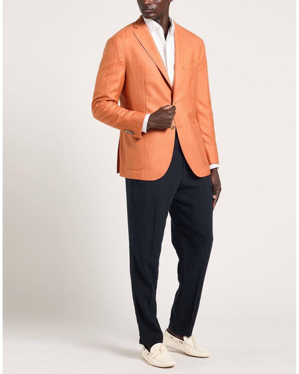 Boglioli Orange Blazer Virgin Wool for men