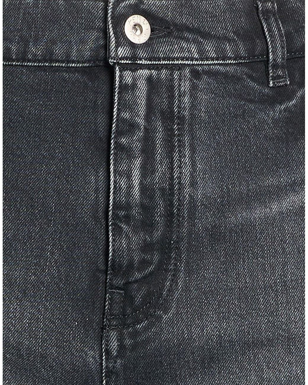 KENZO Gray Jeans Cotton, Elastane