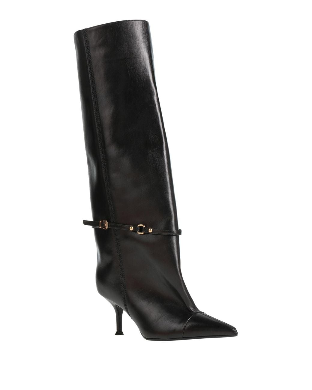 Lella Baldi Black Boot Leather