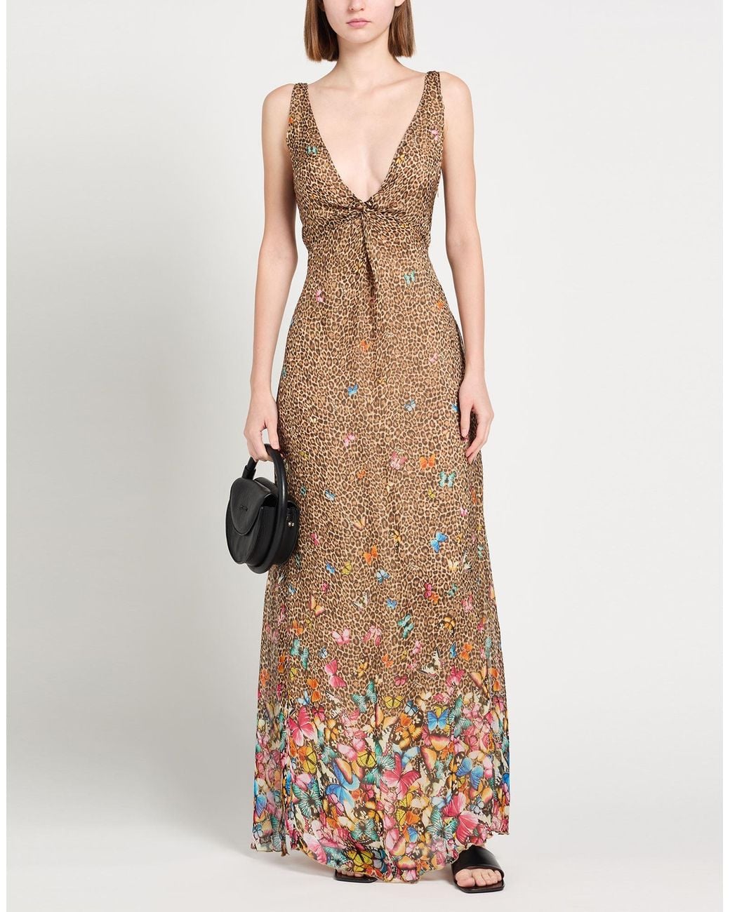 Blugirl Blumarine Natural Maxi Dress Silk, Viscose