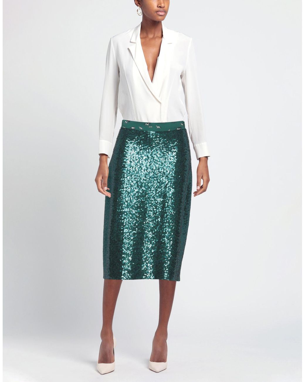 Altea Green Midi Skirt Polyester