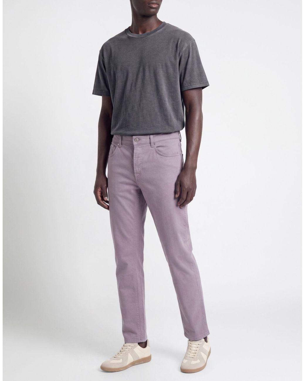 Department 5 Purple Lilac Pants Cotton, Rubber for men
