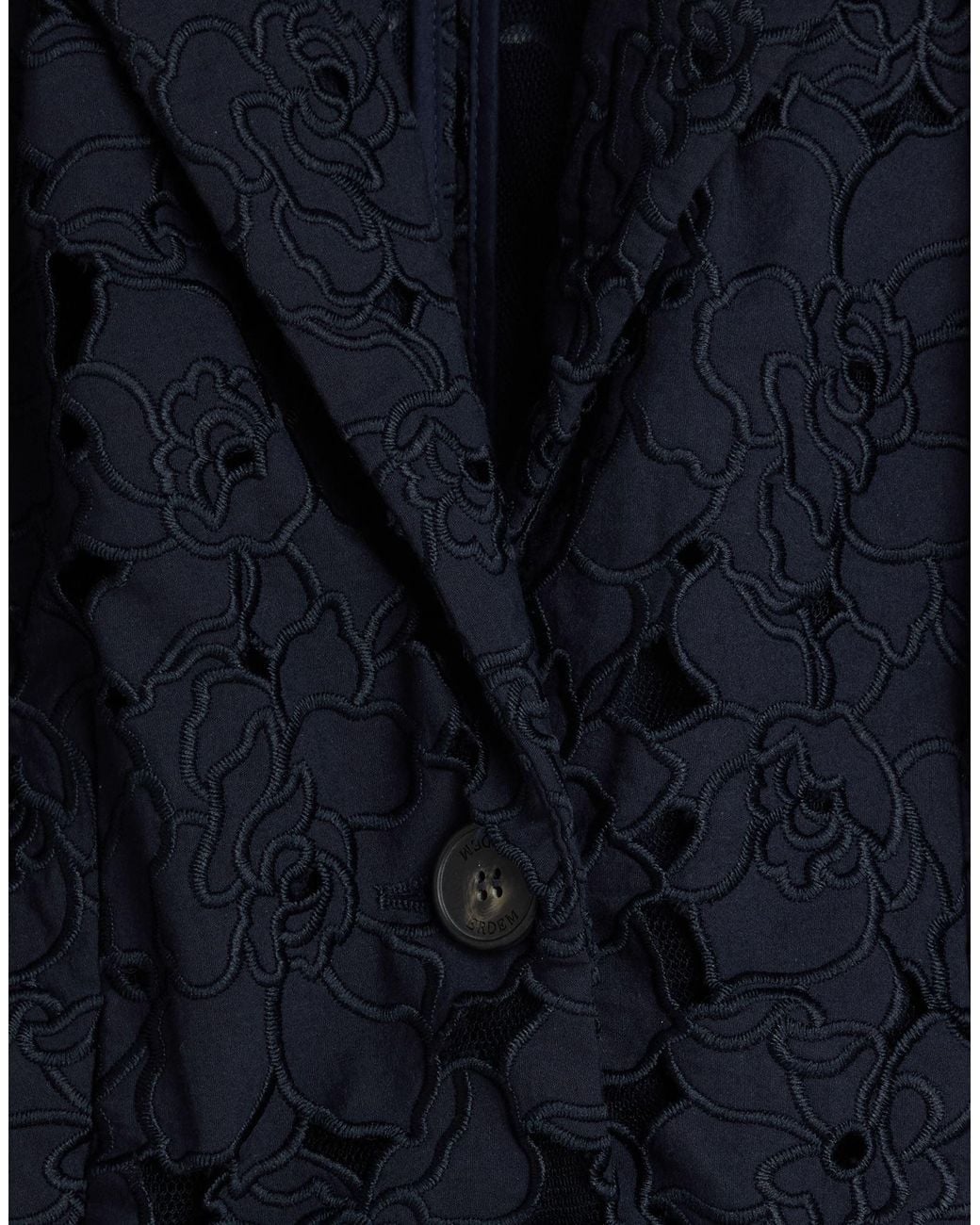 Erdem Blue Midnight Blazer Cotton, Polyester, Elastane