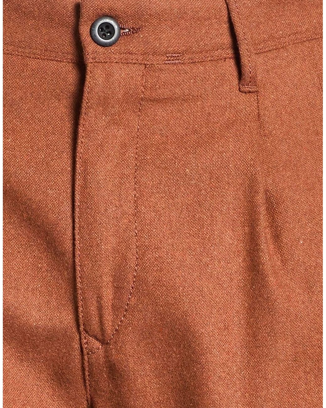 Incotex Brown Rust Pants Virgin Wool, Polyester, Elastane for men
