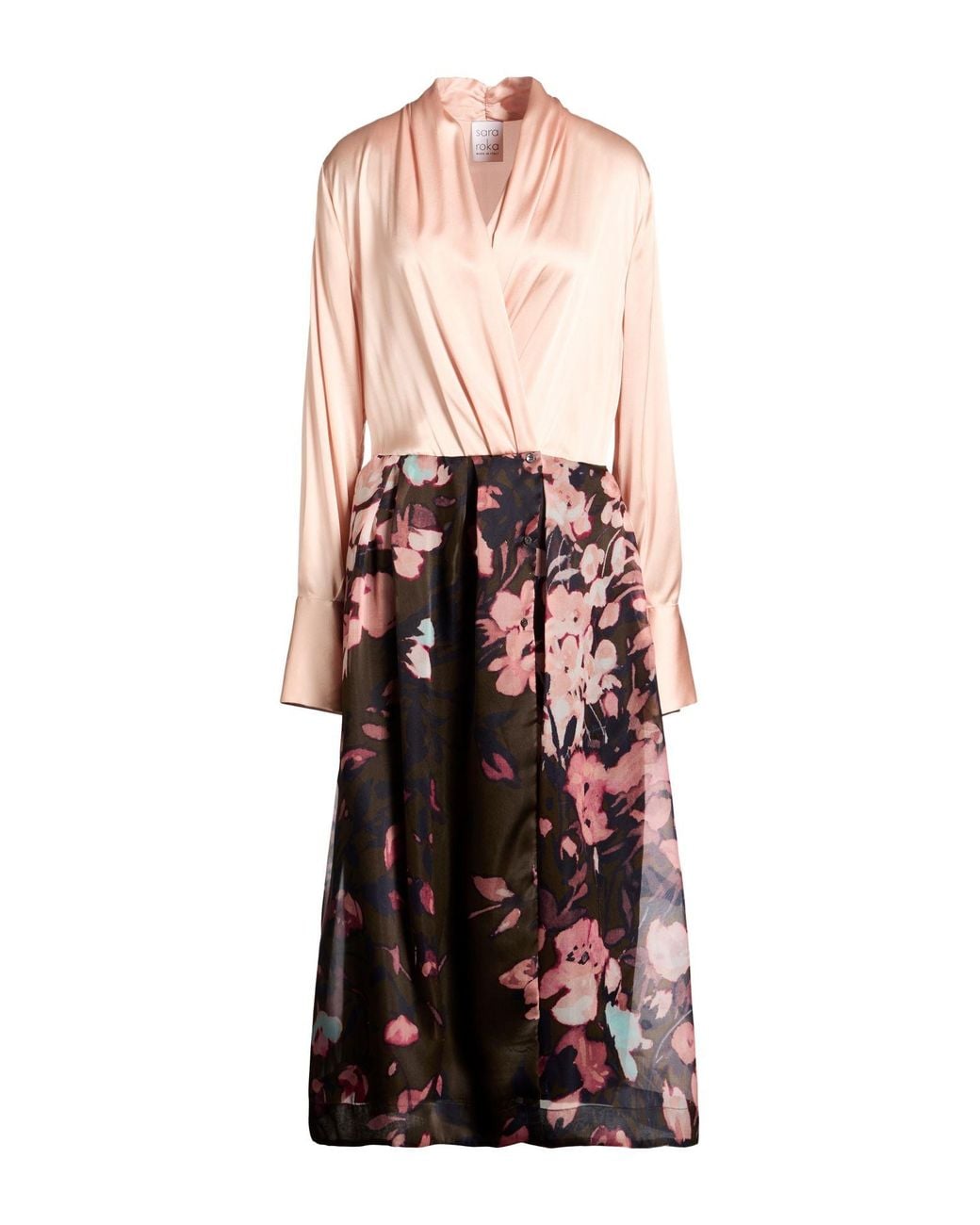 Sara Roka White Midi Dress Silk