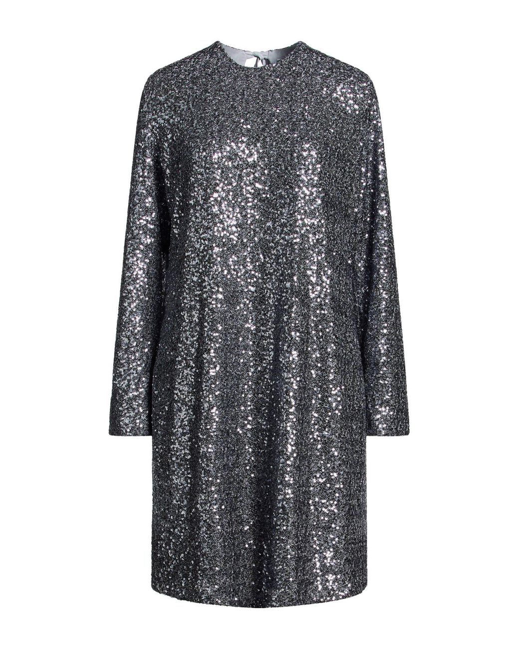 RUE DU BAC Gray Mini Dress Polyester, Elastane