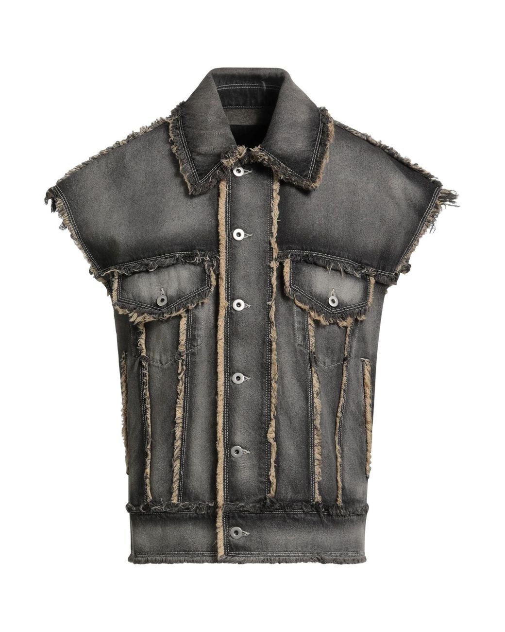 FEDERICO CINA Black Denim Outerwear Cotton