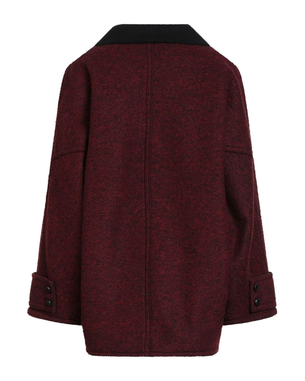 Philosophy Di Lorenzo Serafini Purple Burgundy Coat Virgin Wool, Polyester, Polyamide, Cashmere