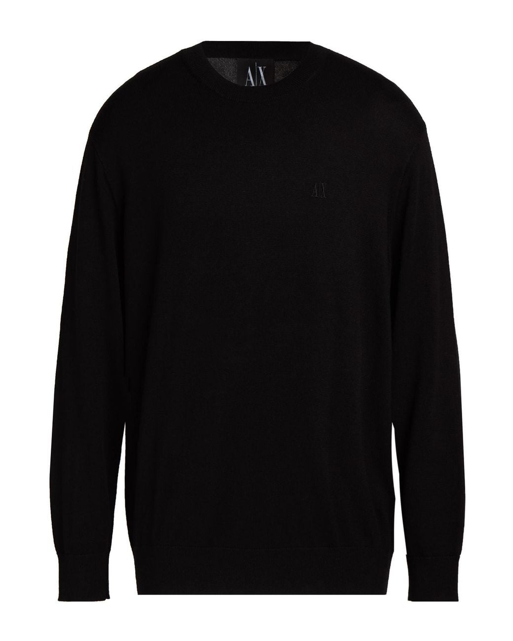 ARMANI EXCHANGE Black Sweater Cotton, Viscose, Silk for men