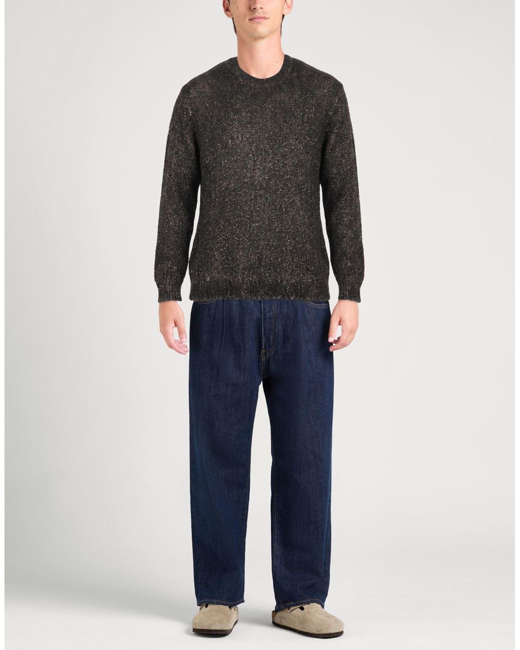 Avant Toi Gray Sweater Cotton, Linen for men