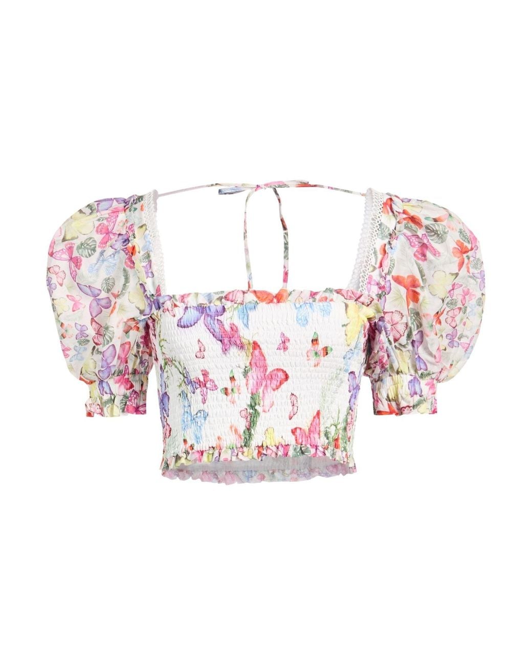 Charo Ruiz Pink Top Cotton, Polyester