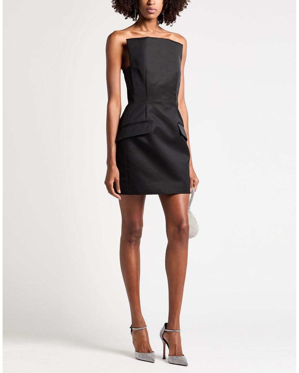 Sportmax Black Mini Dress Cotton, Polyamide