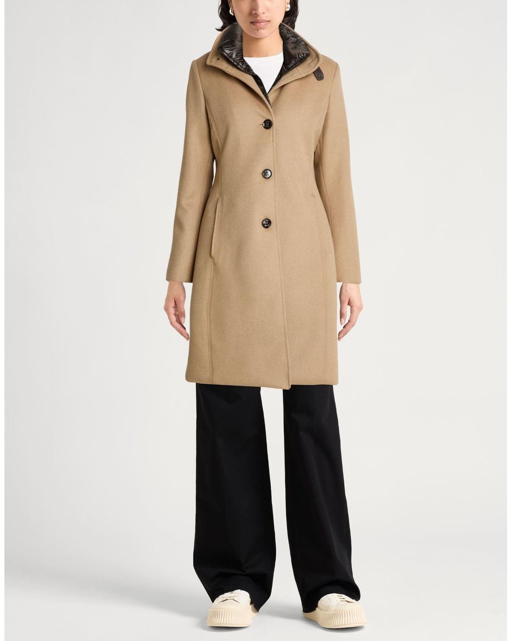 Moorer Natural Sand Coat Virgin Wool, Cashmere
