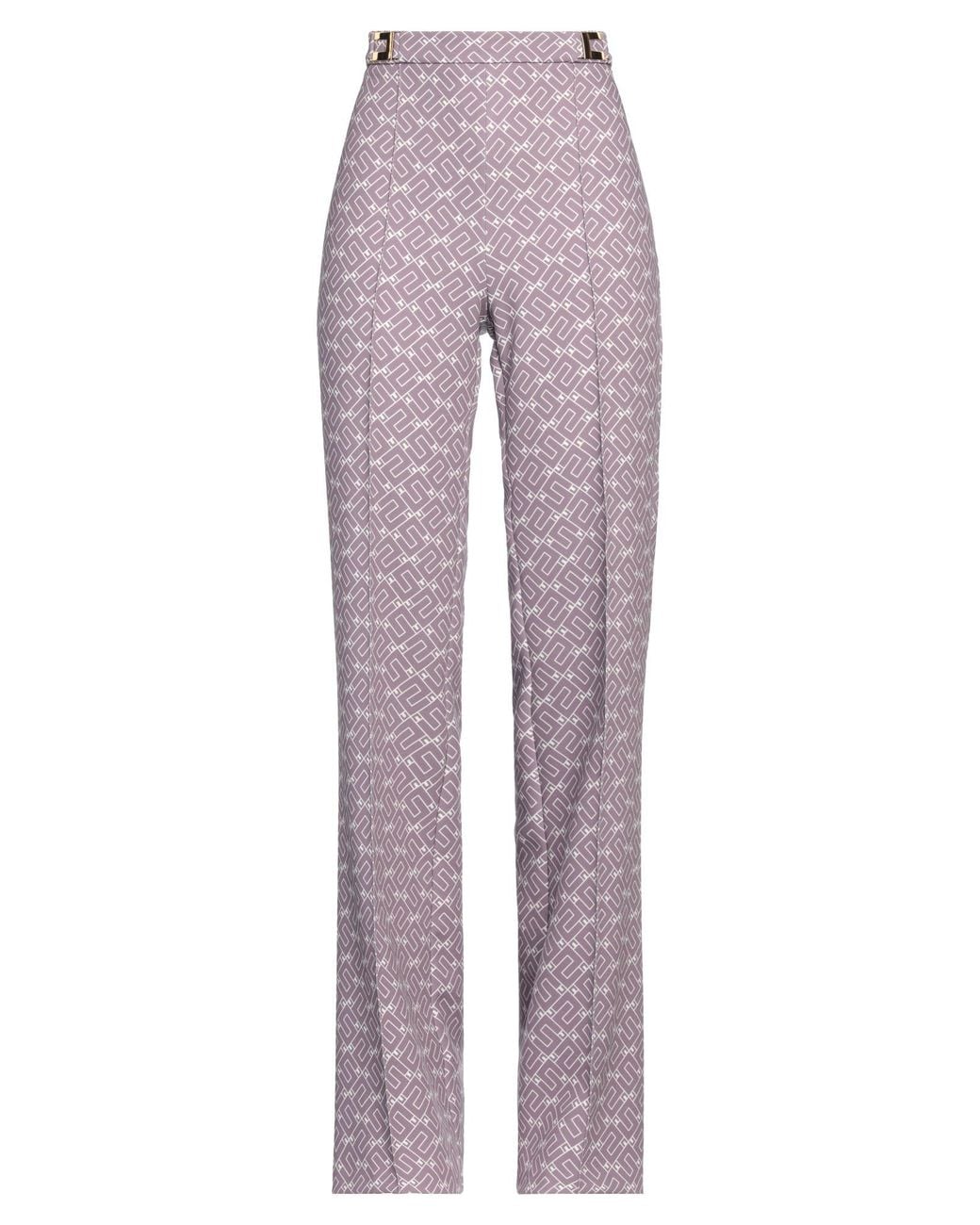 Elisabetta Franchi Purple Mauve Pants Viscose, Elastane