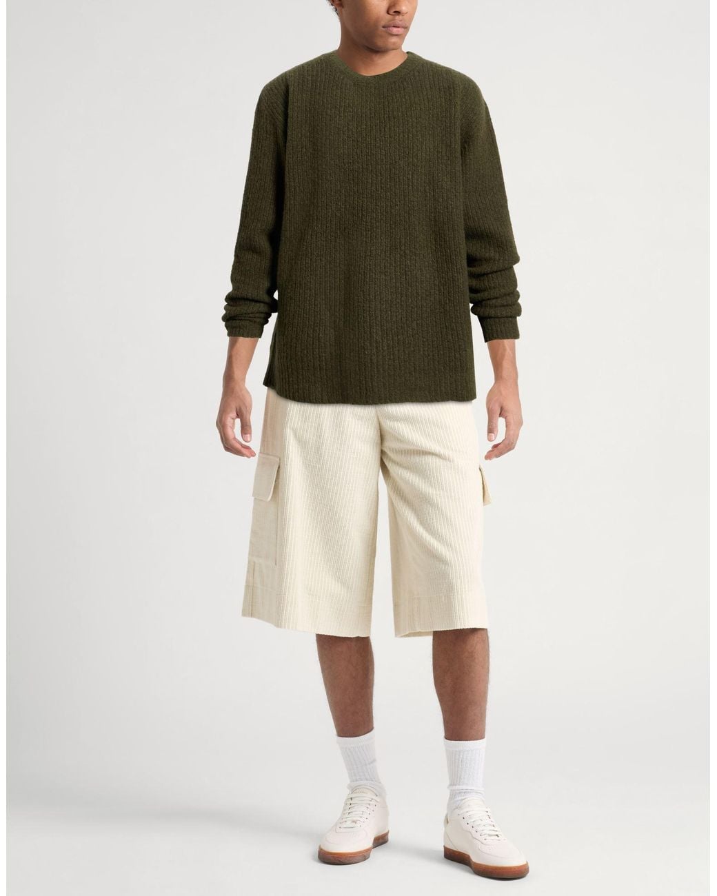 Lardini Green Military Sweater Wool, Cashmere, Polyamide for men