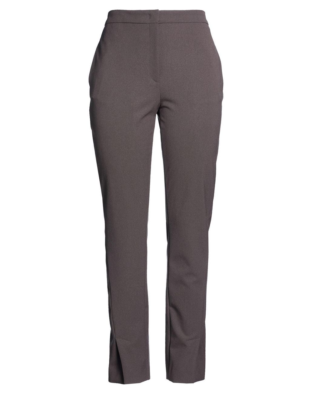 Piazza Sempione Gray Chocolate Pants Virgin Wool, Polyamide, Elastane