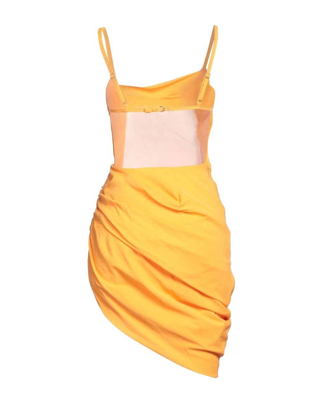 Jacquemus Yellow Solid-Color Sleeveless Dress