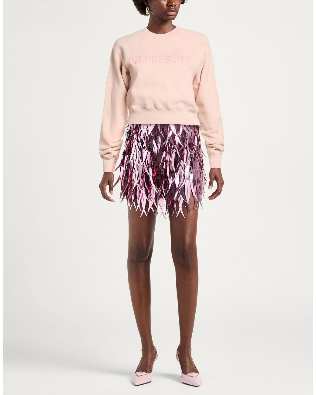 Represent Pink Sweatshirt Cotton