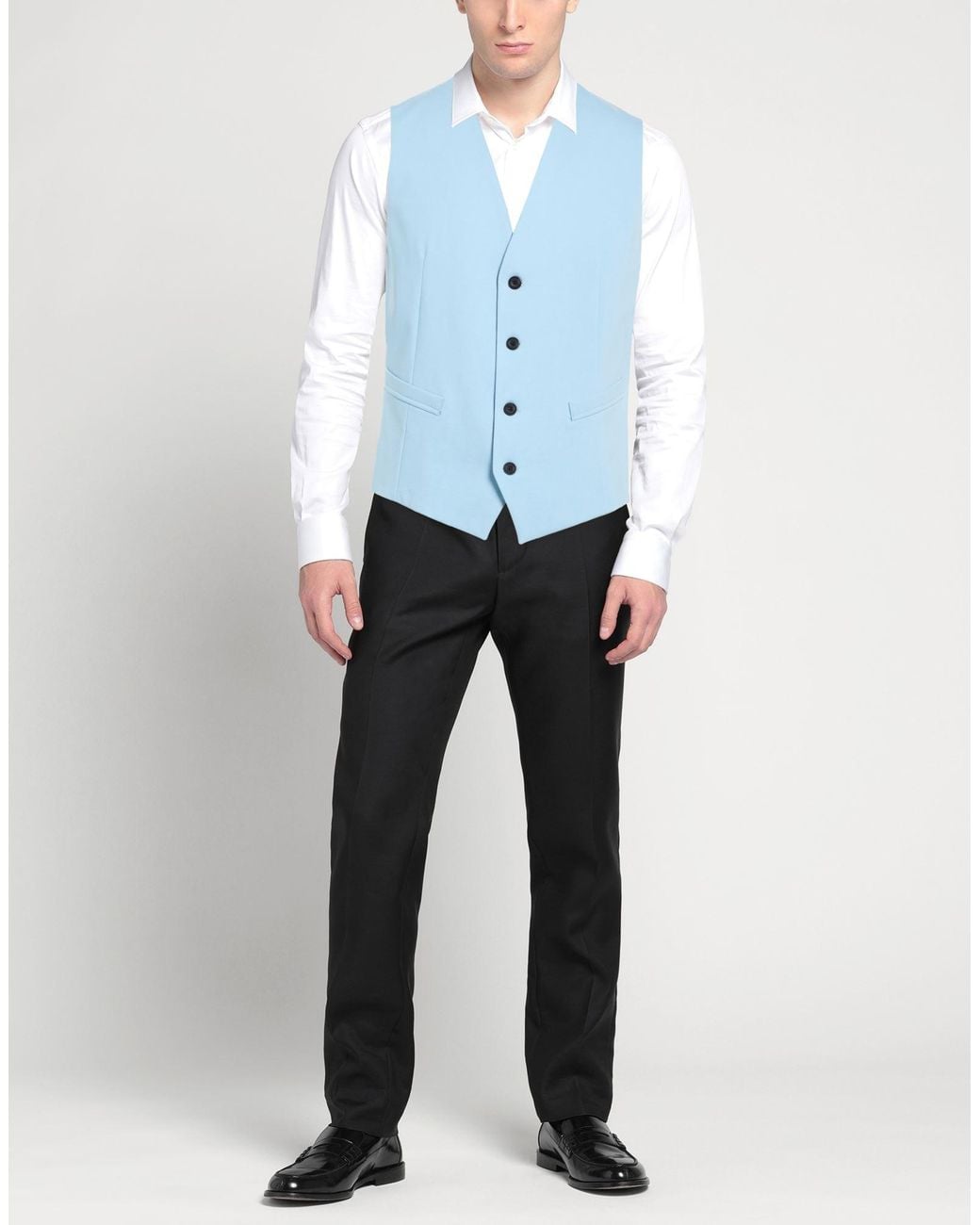 Barbati Blue Tailored Vests for men