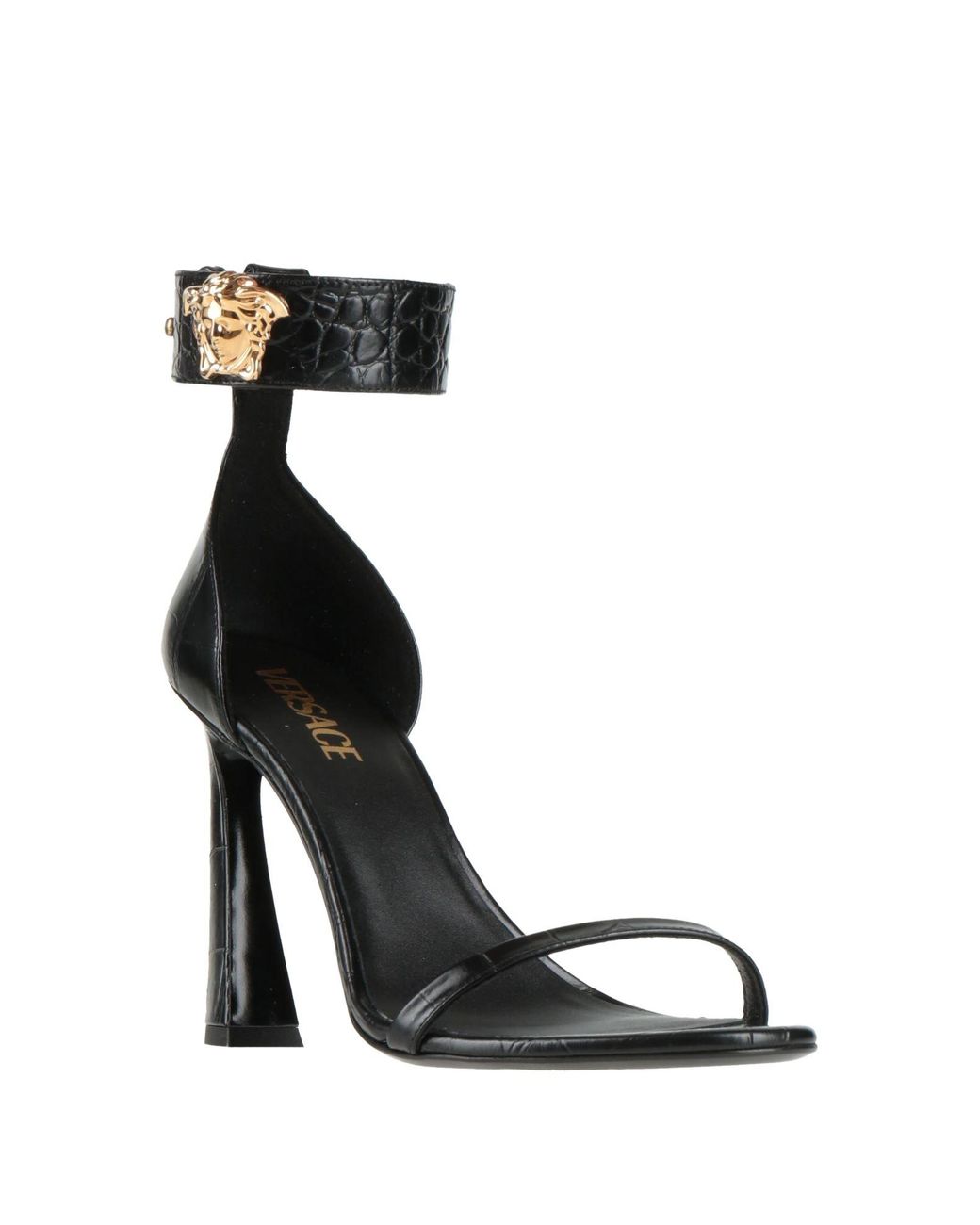 Versace Black Sandals Calfskin