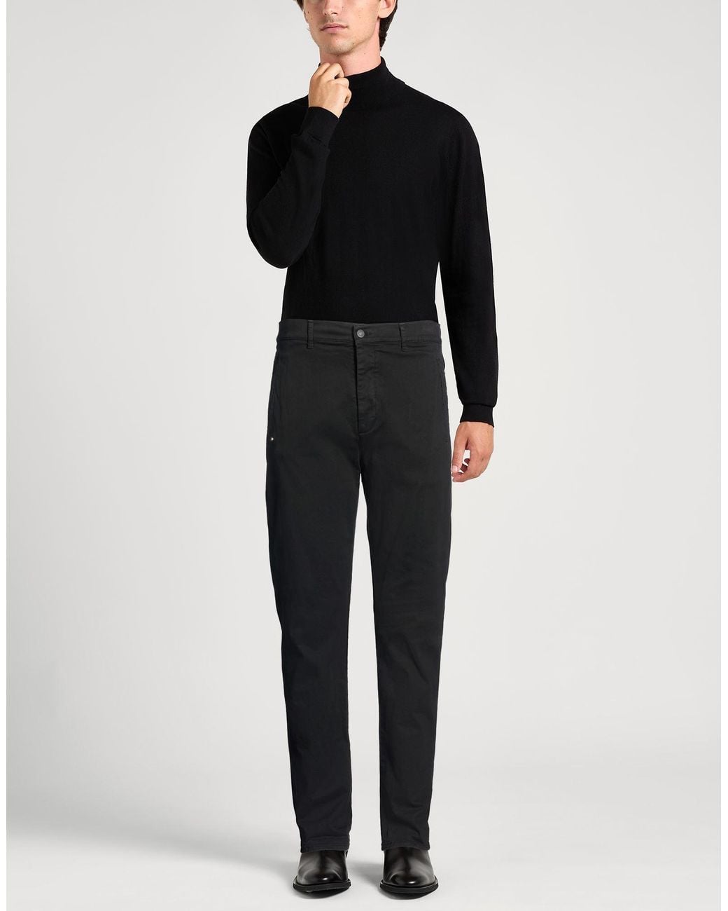 Daniele Alessandrini Black Trouser for men