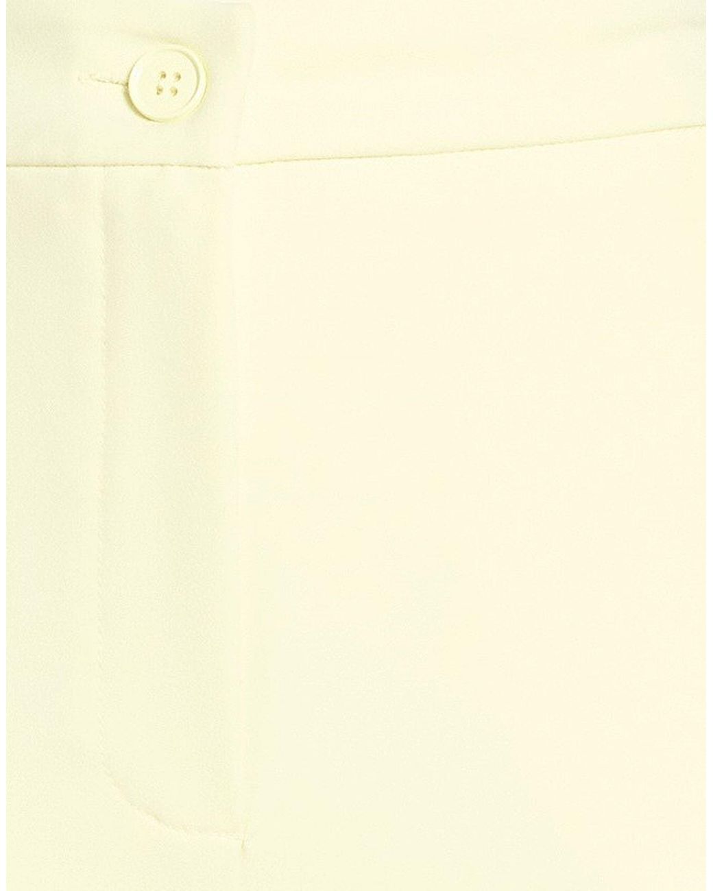 Marella Yellow Pastel Pants Polyester, Elastane