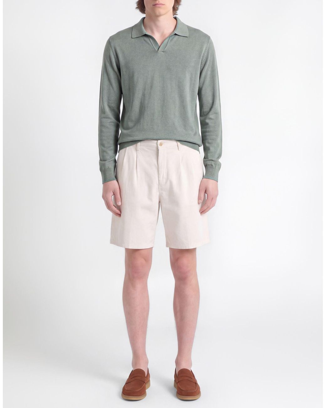 Boggi Natural Shorts & Bermuda Shorts Cotton, Elastane for men