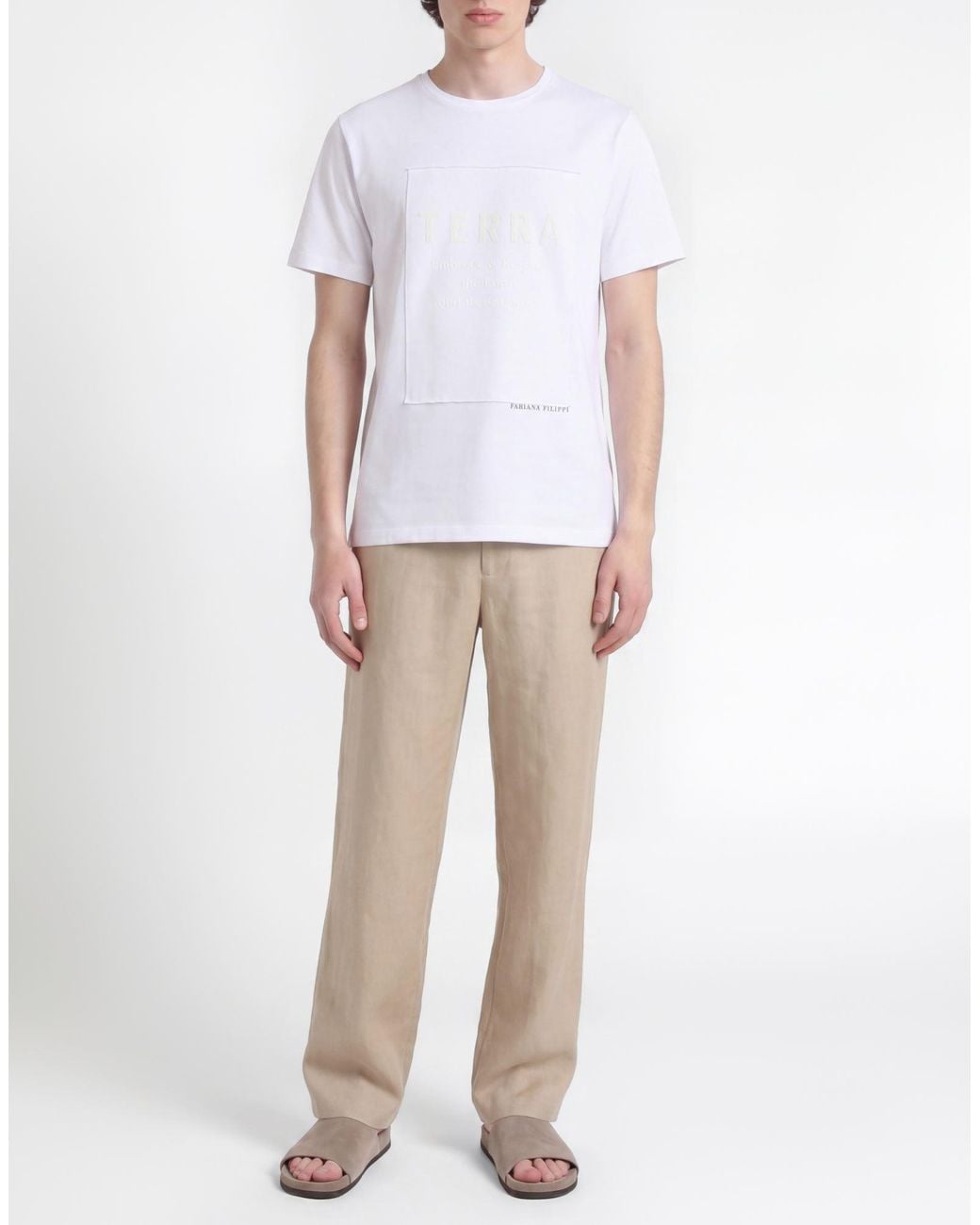 Fabiana Filippi White Terra T-Shirt Cotton for men