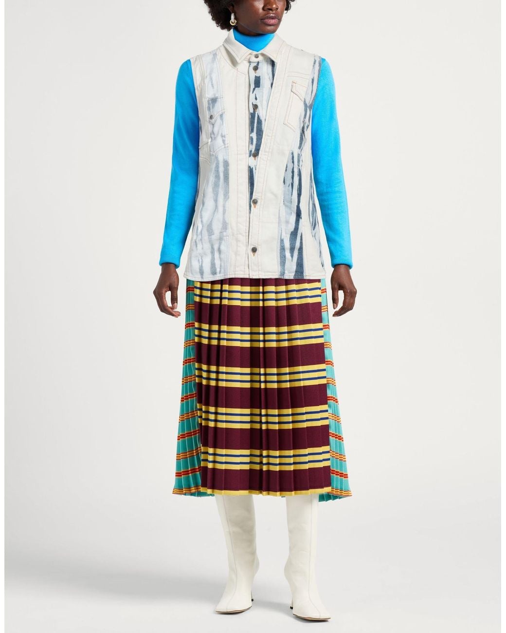 DIESEL Blue Denim Outerwear Cotton, Polyester, Elastane