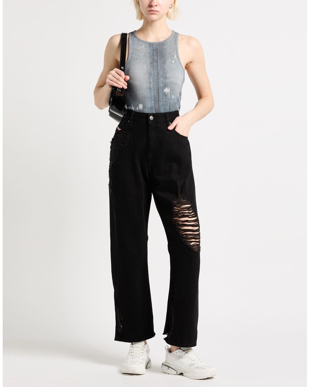 DIESEL Black Jeans Cotton