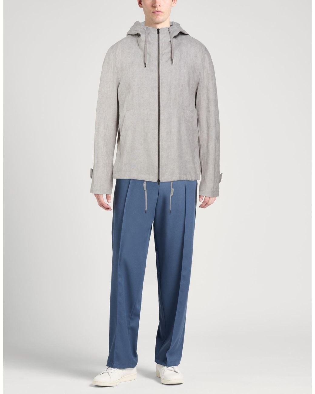 Herno Gray Light Jacket Linen for men