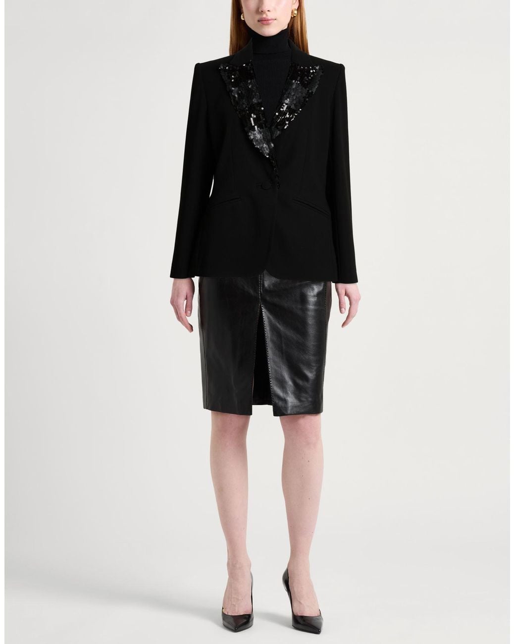 Gai Mattiolo Black Blazer Polyester, Elastane