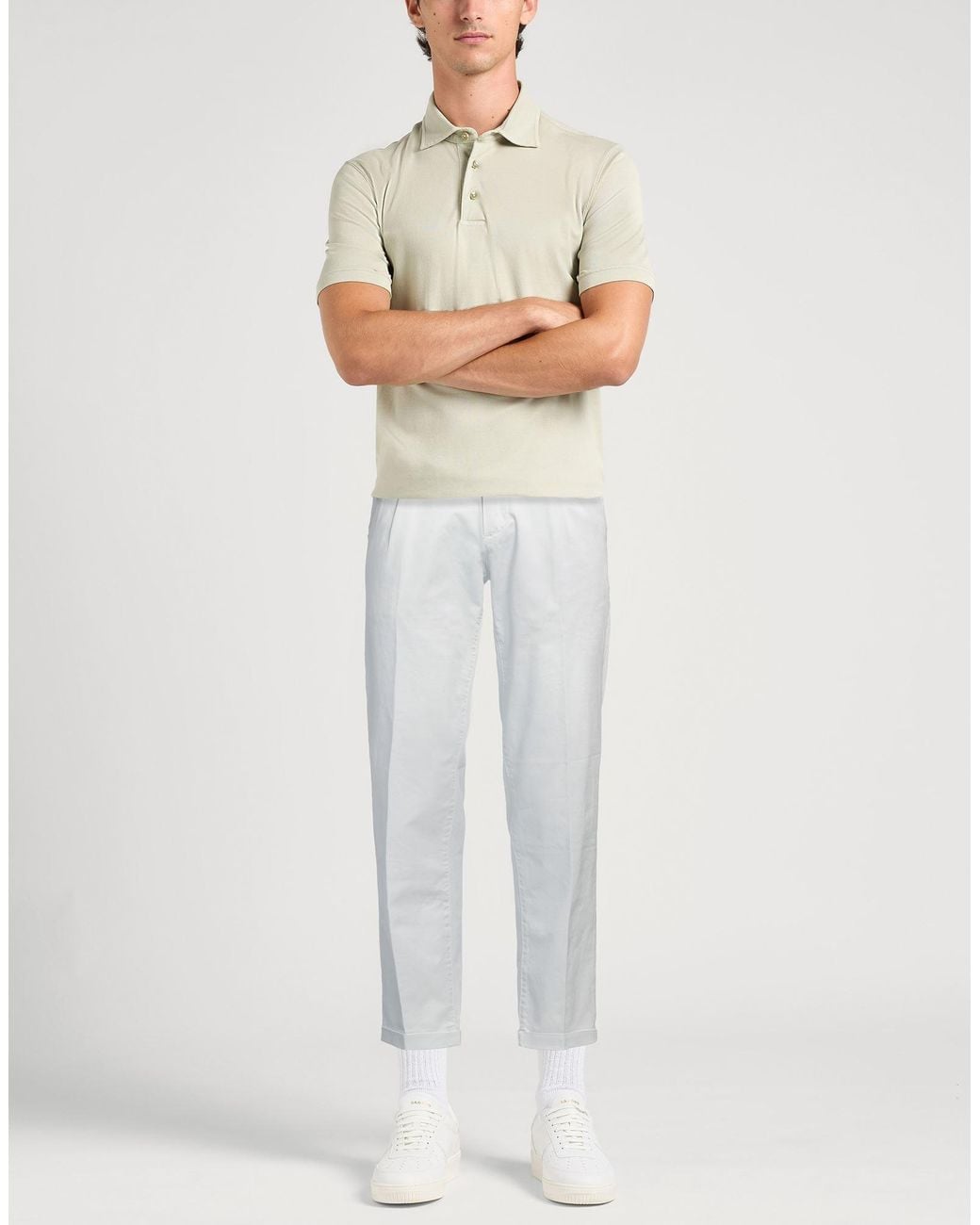 RE_HASH White Pants Cotton, Elastane for men