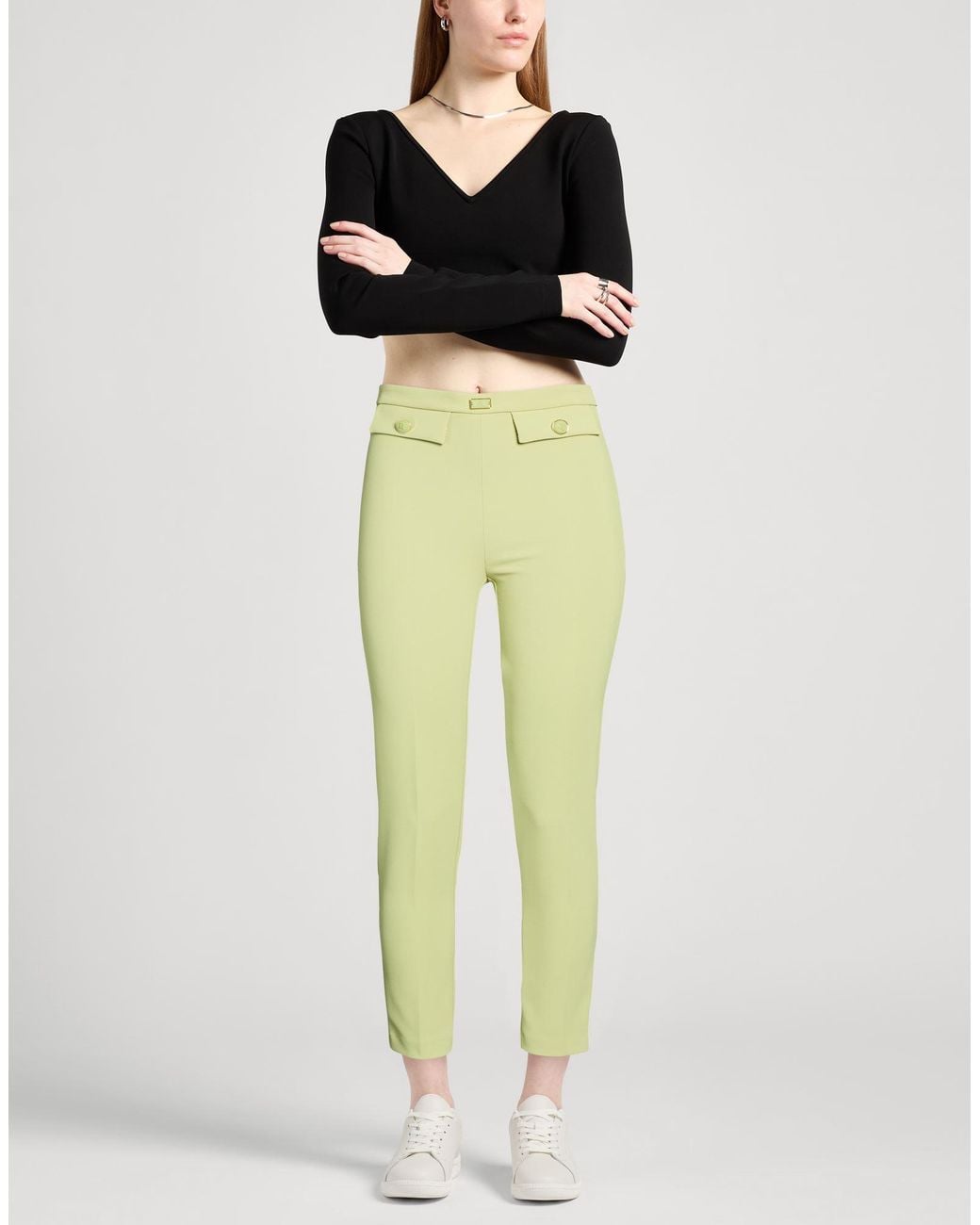 Elisabetta Franchi Yellow Trouser