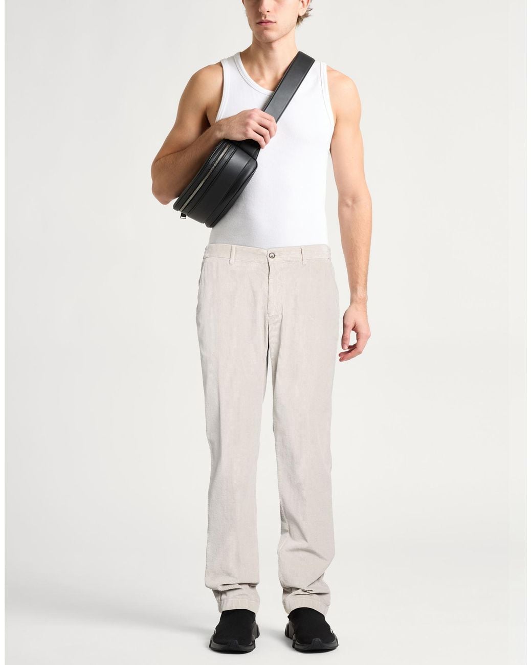 Berwich White Light Pants Cotton, Elastane for men