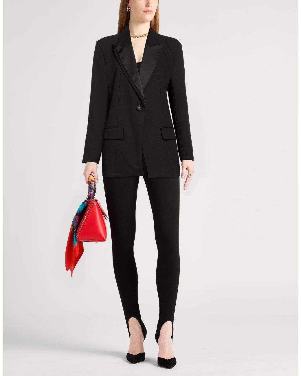 Imperial Black Blazer Polyester, Viscose, Elastane