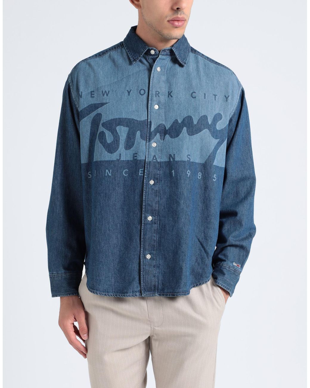 Tommy Hilfiger Blue Denim Shirt for men
