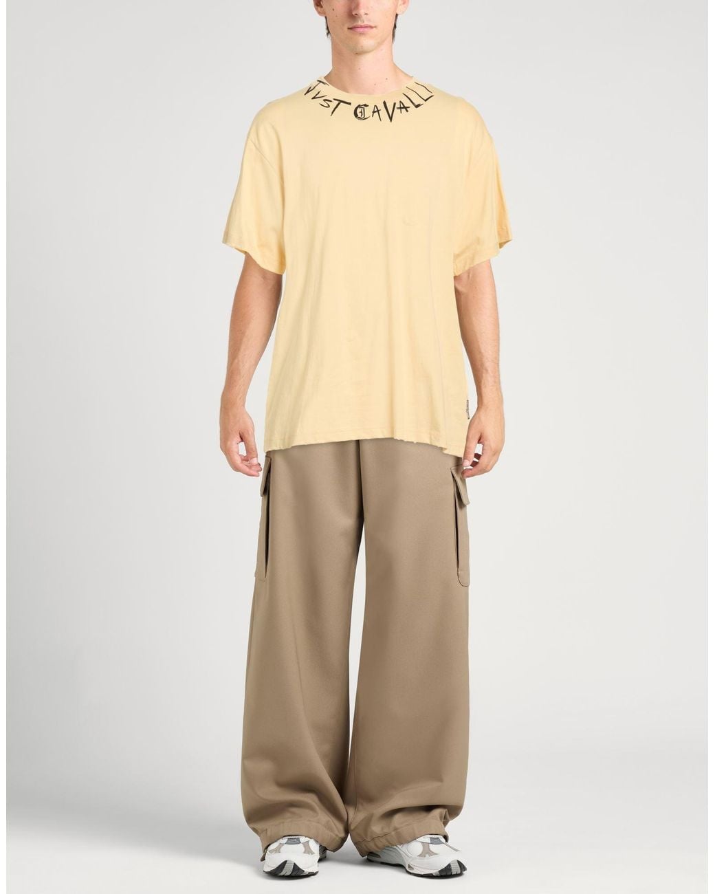 Just Cavalli Natural Apricot T-Shirt Cotton for men