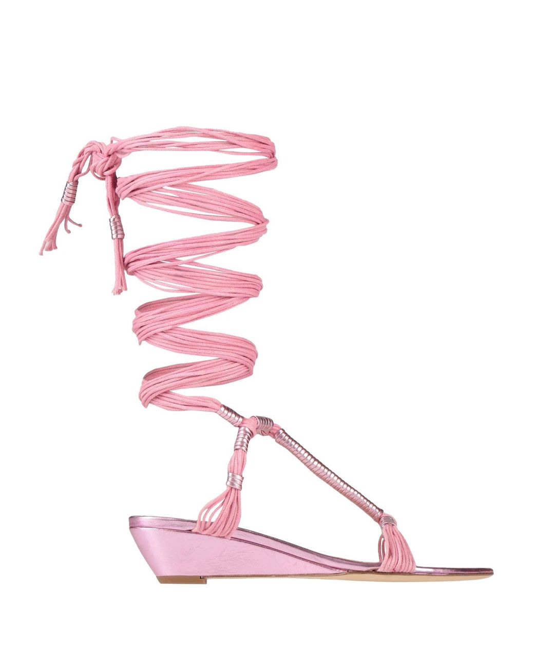 Agl Attilio Giusti Leombruni Pink Sandals Leather, Textile Fibers