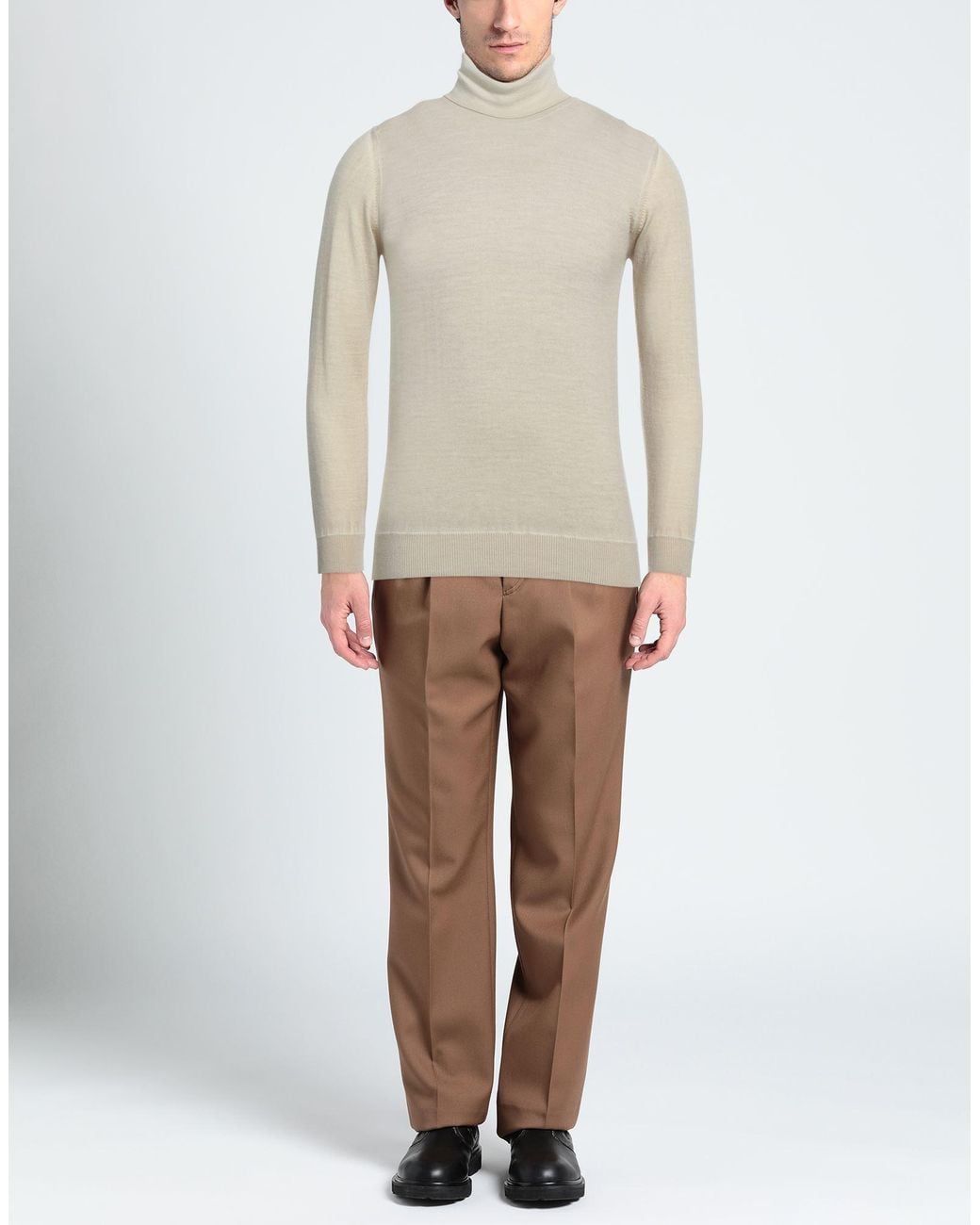 Alpha Studio White Turtleneck for men
