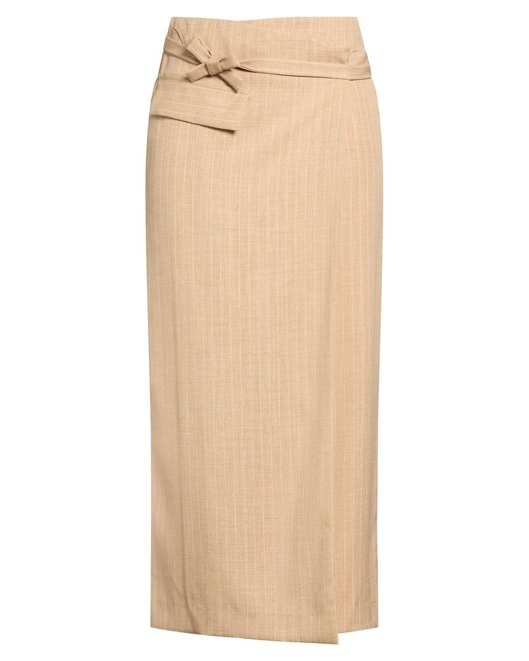 Gaelle Paris Natural Midi Skirt
