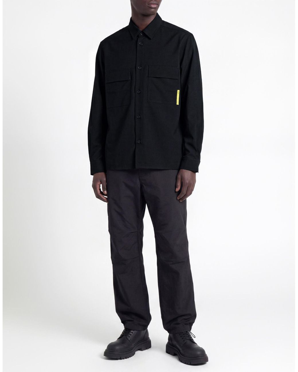 Camisa Spiewak de hombre de color Black