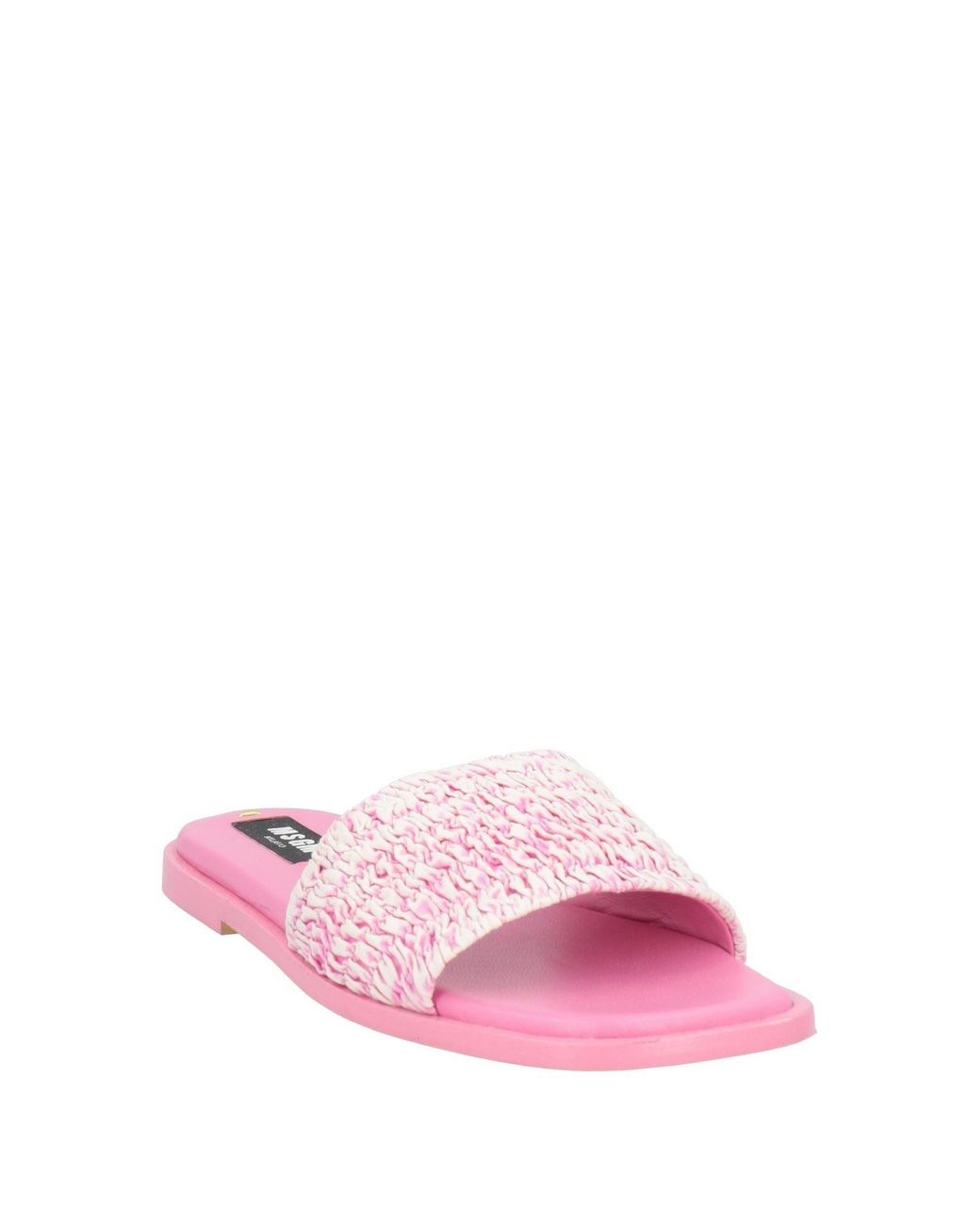 MSGM Pink Sandals Textile Fibers