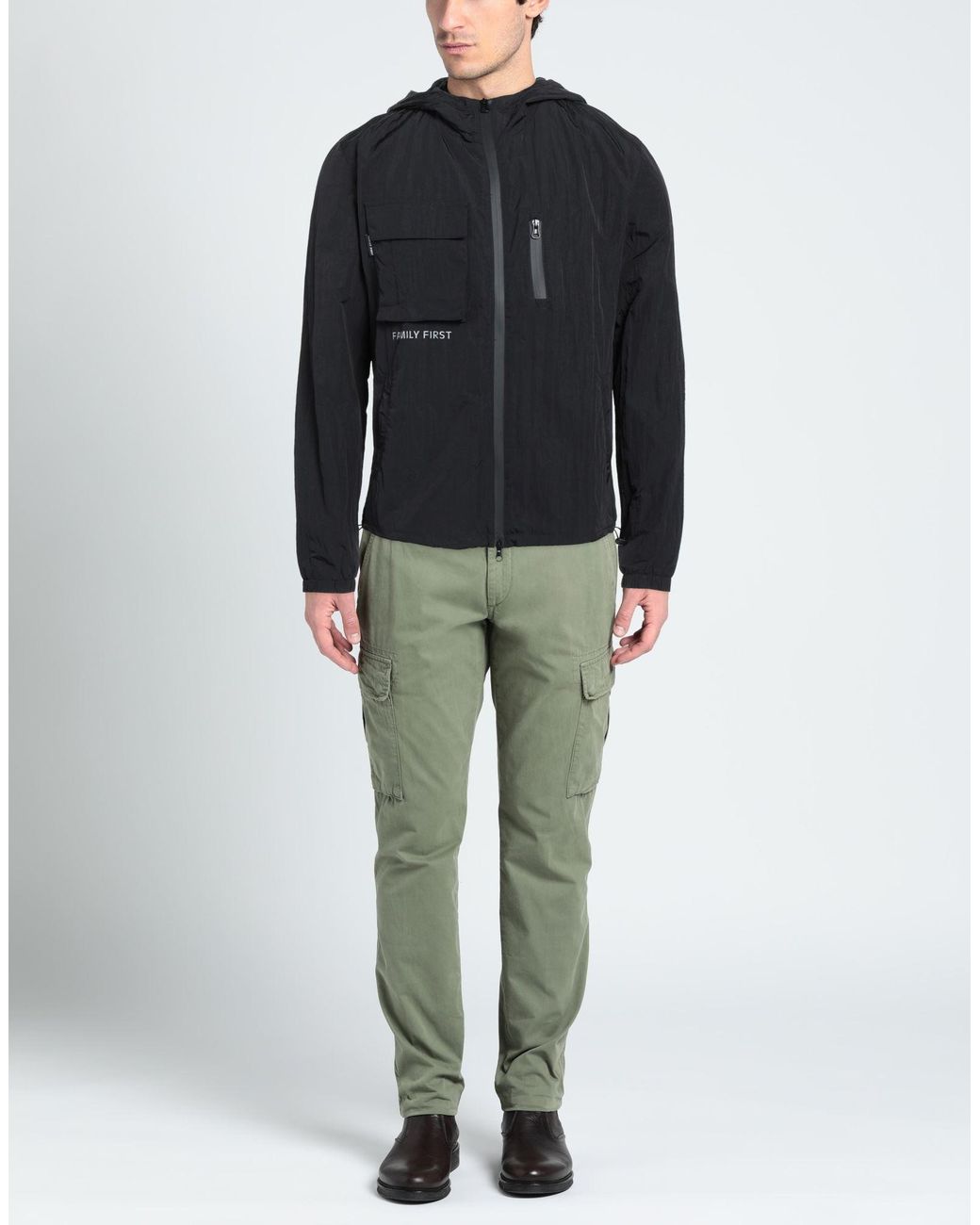 FAMILY FIRST Black Jacket Polyester for men