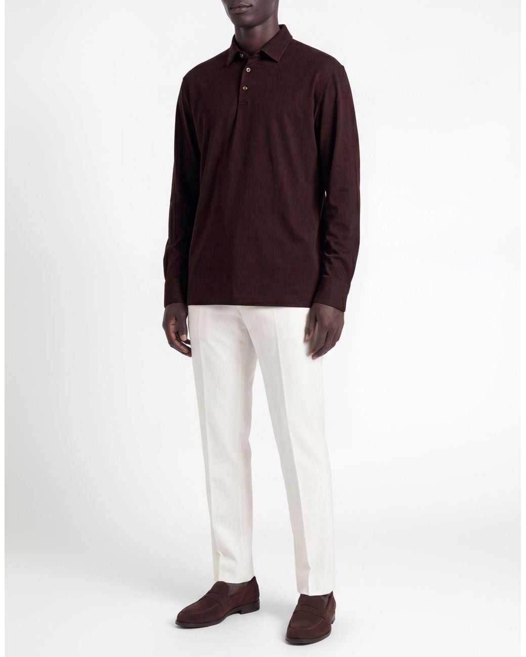 Zanone Brown Polo Shirt for men